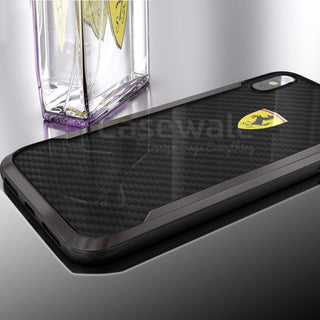 Ferrari Track Racing Shield Carbon Effect Case for iPhone X