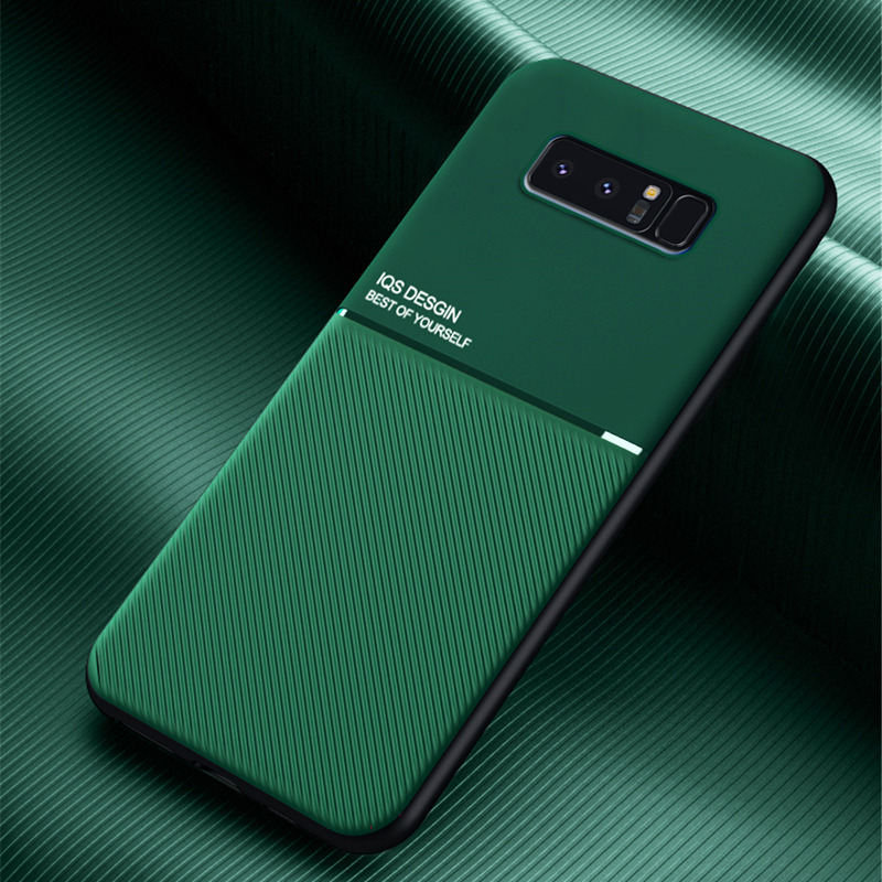 IQS Design Soft Leather Texture Case with Magnetic Car Vent for Redmi Note 8