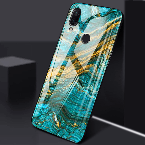 Luxury Artistic Marble Glass Case for REDMI NOTE 7 / 7 PRO