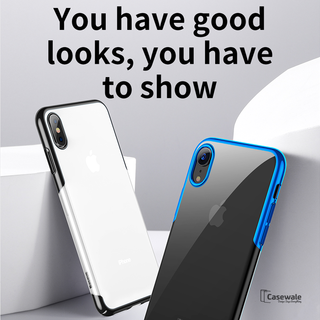 High-end Fashion Transparent Phone Case for iPhone XS