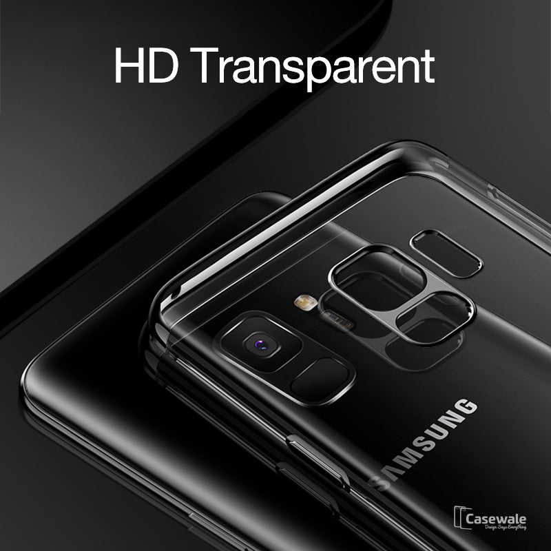 Galaxy S9/S9 Plus High-end Fashion Transparent Plated Phone Case