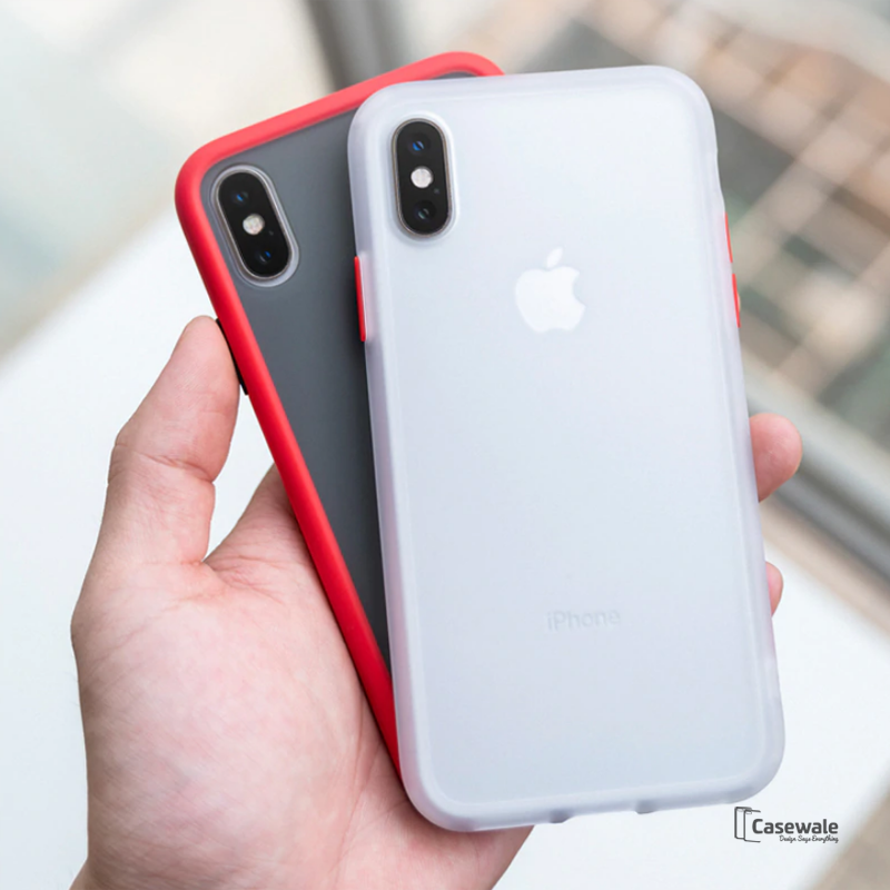Anti-knock Armor Transparent Matte Hard Case for iPhone X, XS, XR or XS Max