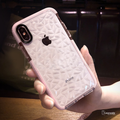 Luxury Geometric Diamond Transparent  Case for iPhone X