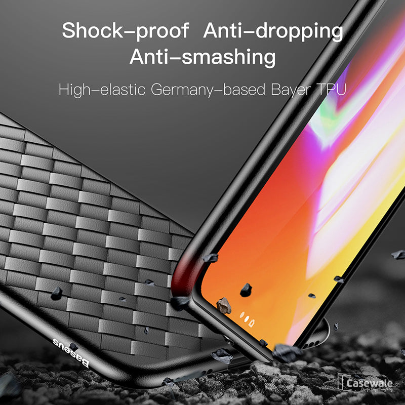 Luxury Grid Weaving Ultra Thin Protective Case for iPhone XS