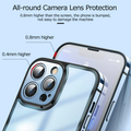 iPhone 13 Series Luxury Stainless Steel Frame Transparent Case