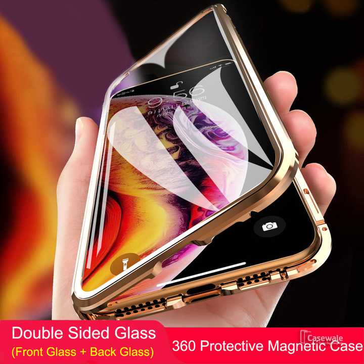 Double Sided Tempered Glass Magnetic Case for iPhone XS Max