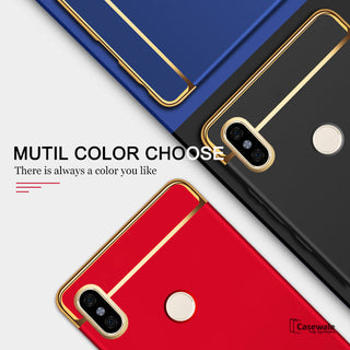 Luxury Electroplating 3 in 1 Case for Redmi Note 6 Pro