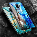 Luxury Artistic Marble Glass Case for Galaxy S9 / S9 Plus