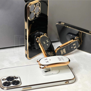 iPhone 13 Series Teddy Bear Look Kickstand Glass Case
