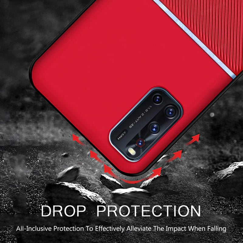 IQS Design Soft Leather Texture Case with Magnetic Car Vent for Vivo V19