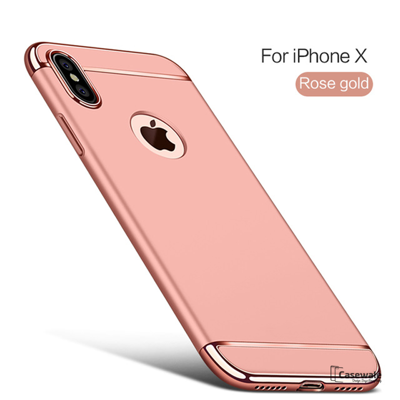 Luxury Electroplating 3 in 1 Case for iPhone X
