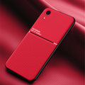 IQS Design Soft Leather Texture Case with Magnetic Car Vent for iPhone XR