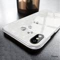 Magnetic Marble Auto-fit Tempered Glass Case for iPhone XS