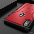 Ferrari Rode Heritage Leather Quilted Hard Case for iPhone X