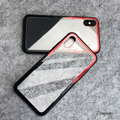 Luxury Black & Red Transparent Glass Case For iPhone X [Best Selling Case]