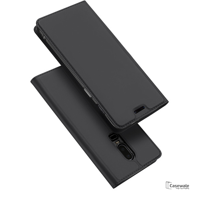 Luxury Leather Wallet Flip Case for OnePlus 6