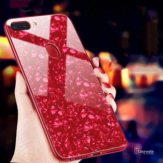 Luxury Marble Pattern Tempered Glass Case for Oppo F9