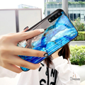 Luxury Artistic Marble Glass Case for Galaxy A70