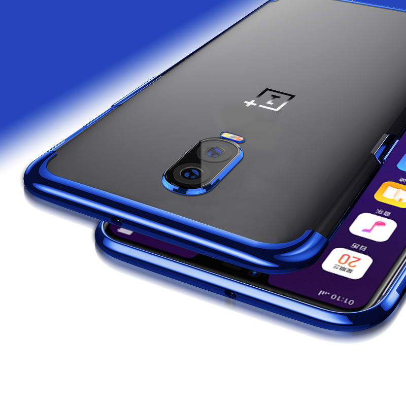 Luxury High-end Fashion Transparent Plated Case for OnePlus 6T