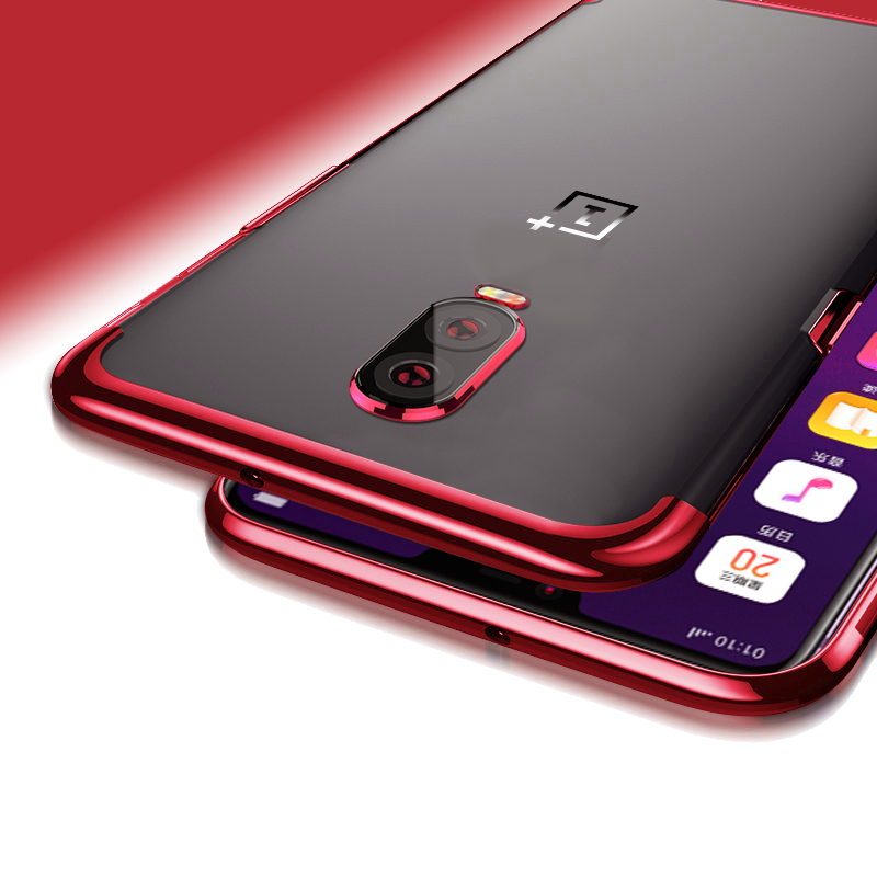 Luxury High-end Fashion Transparent Plated Case for OnePlus 6T