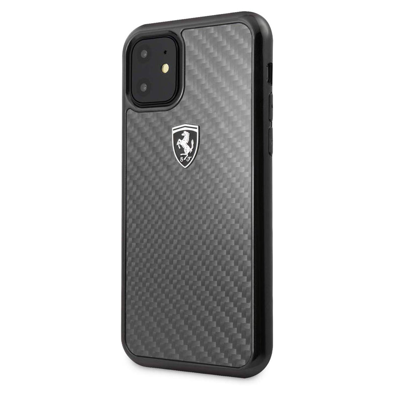 Ferrari Heritage Real Carbon Fiber Hard Case for iPhone 11 Series