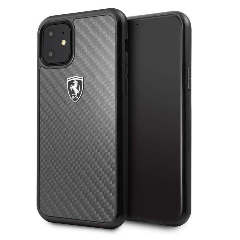 Ferrari Heritage Real Carbon Fiber Hard Case for iPhone 11 Series