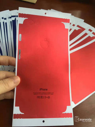 iPhone Red Full Curved Skin/ Sticker Back Body Protection