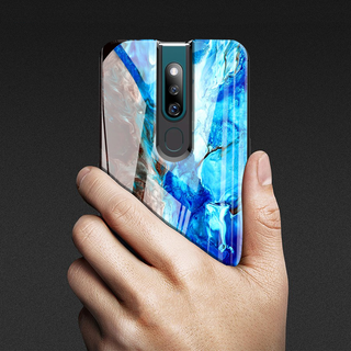 Luxury Artistic Marble Glass Case for Oppo F11 Pro