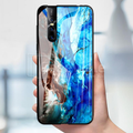 Luxury Artistic Marble Glass Case for Vivo V15 Pro