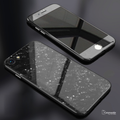 Marble Magnetic Auto-fit Tempered Glass Case for iPhone SE (2020)