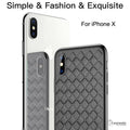 Luxury Grid Weaving Ultra Thin Protective Case for iPhone XS