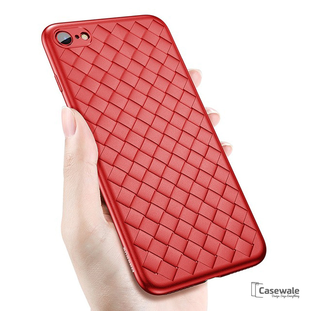 Luxury Grid Weaving Ultra Thin Case for iPhone SE (2020)