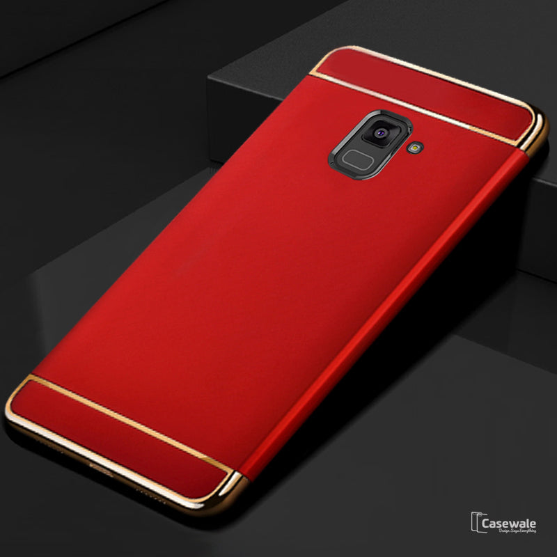 Luxury 3 in 1 Electroplating Back Case for Galaxy A8 Plus