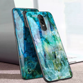 Luxury Artistic Marble Glass Phone Case for OnePlus 6