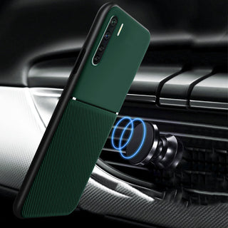 IQS Design Soft Leather Texture Case with Magnetic Car Vent for Oppo F15