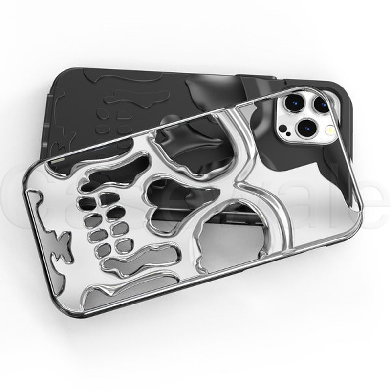 iPhone 13 Series New Electroplating Unique Skull Phone Case