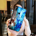 Luxury Artistic Marble Glass Case for Oppo Realme 3 Pro