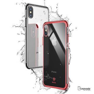 iPhone X Luxury Plating Hard Plastic Transparent Case [New Edition]