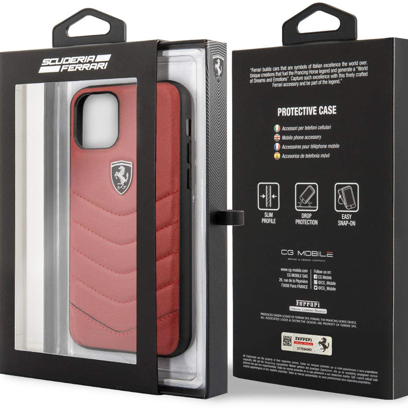 Ferrari Heritage Quilted Leather Hard Case for iPhone 11 Series