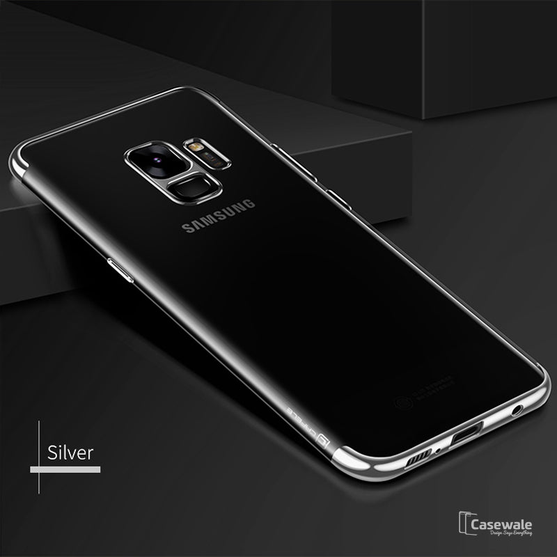 Galaxy S9/S9 Plus High-end Fashion Transparent Plated Phone Case
