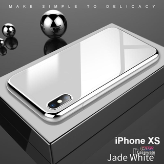 Luxury Crome Series 9H Glass Case for Apple iPhone XS