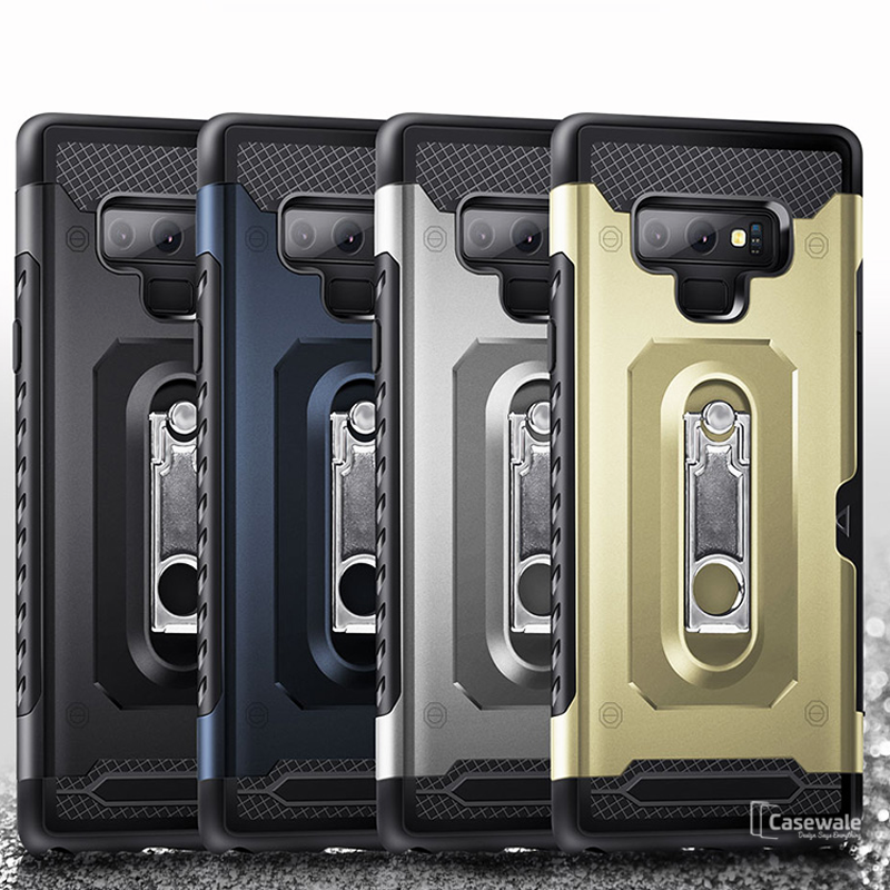 Luxury Armor Hard Card Slot Case For Galaxy Note 9