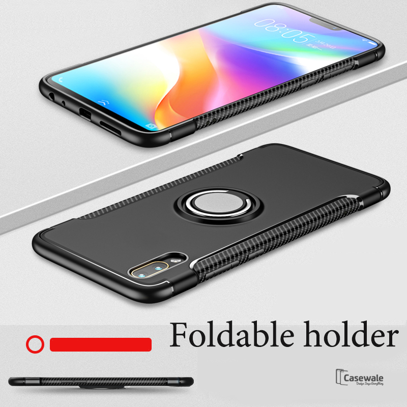 Luxury Armor Magnetic Car Holder Case for Vivo V11 Pro