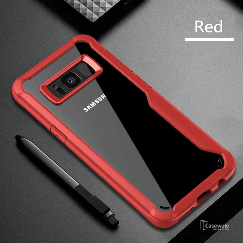 LUPHIE Shockproof Transparent Back Case for Galaxy S8/ S8 Plus