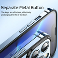 iPhone 13 Series Luxury Stainless Steel Frame Transparent Case