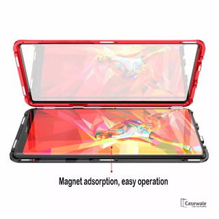 LUPHIE Double Sided Aluminum Metal Glass Case for Galaxy S9/ S9 Plus