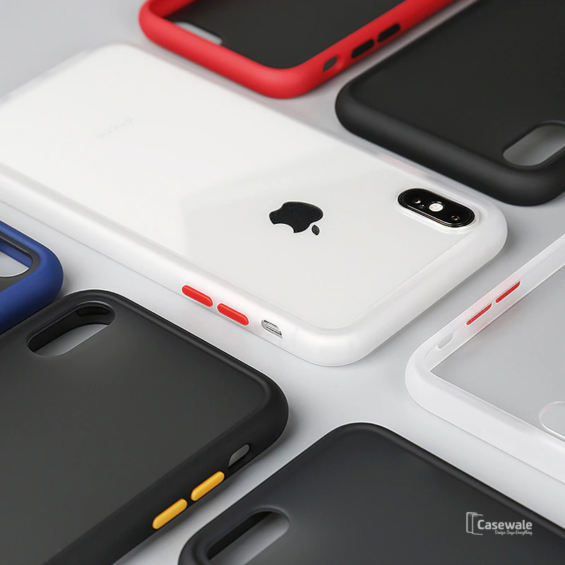 Anti-knock Armor Transparent Matte Hard Case for iPhone X, XS, XR or XS Max