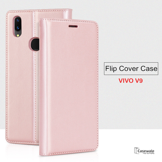 Luxury Flip Leather Wallet Case For Vivo V9
