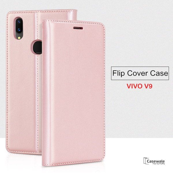 Luxury Flip Leather Wallet Case For Vivo V9