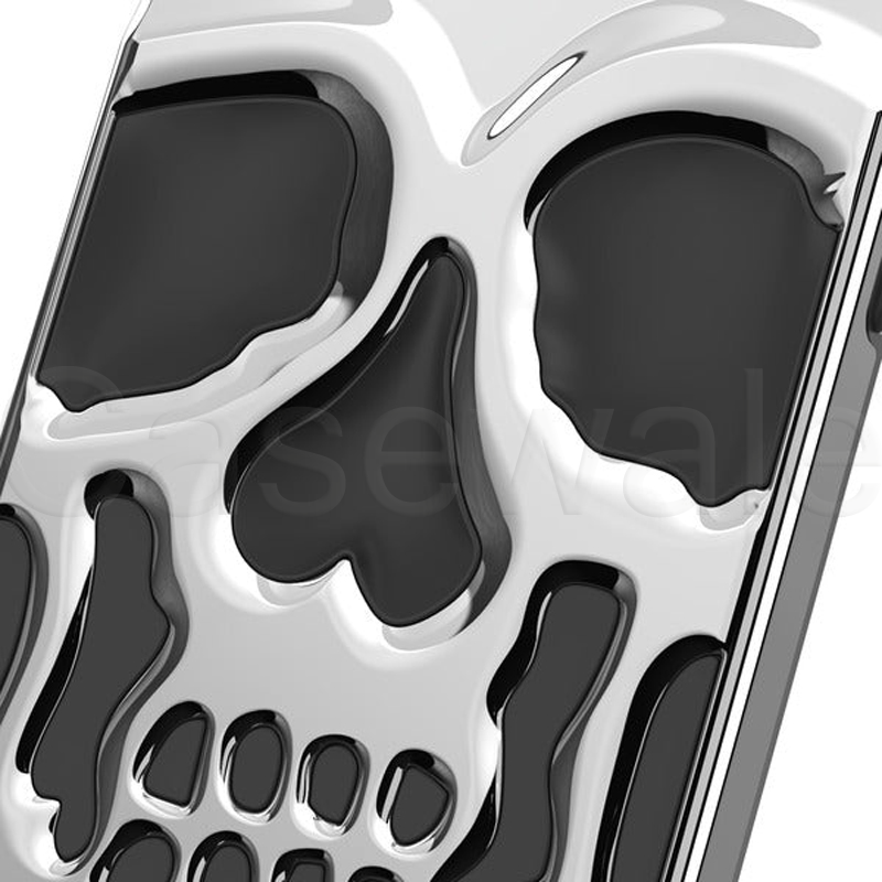 iPhone 14 Series New Electroplating Unique Skull Phone Case